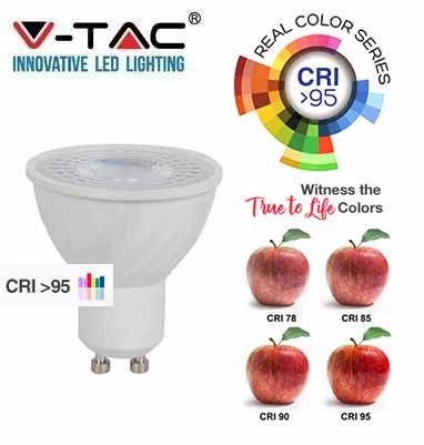 Lampada Led 6W GU10 38° 400 Lumen Luce Natura CRI>95